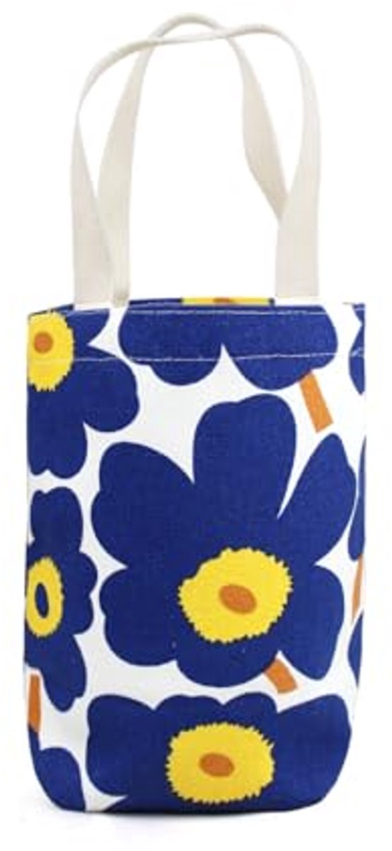 Canvas Tote Bag Herbruikbare Boodschappentas Lichtgewicht Dames Handtas met Bloemenpatroon