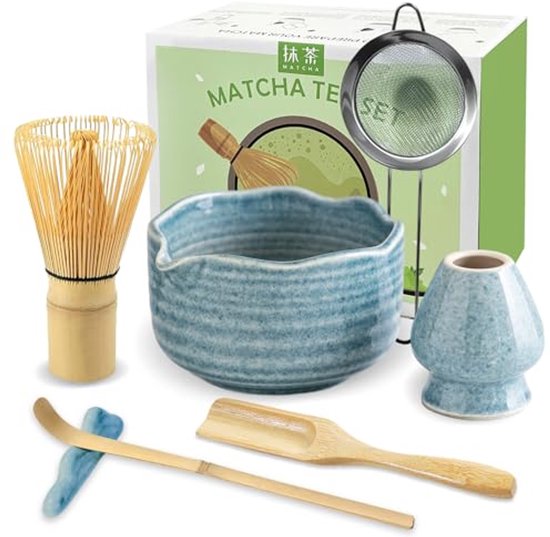 Matcha accessoire set – zeef, lepel en klopper – De Theeplantage