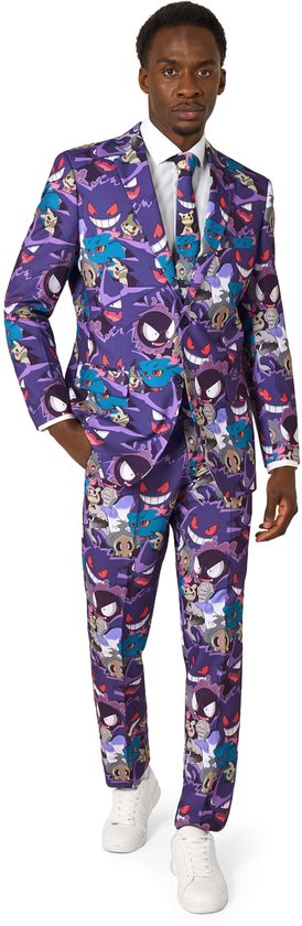 Costume Pokémon Spectre OppoSuits pour homme - Costume homme - Tenue d'Halloween - Costume Pokémon officiel - Taille EU58
