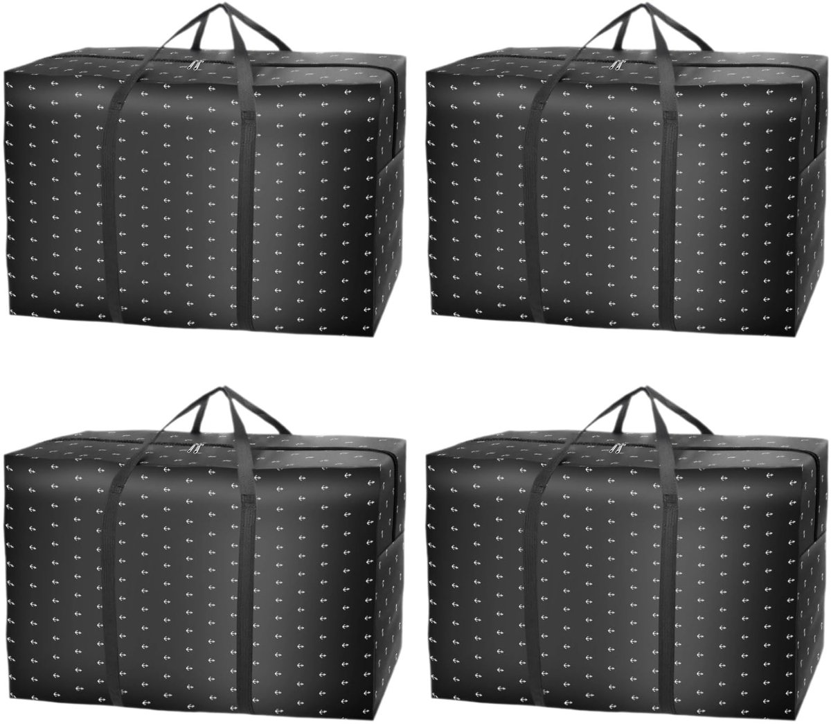Ibenzoa® Set van 4 grote opbergtassen voor verhuizing, reizen en opslag