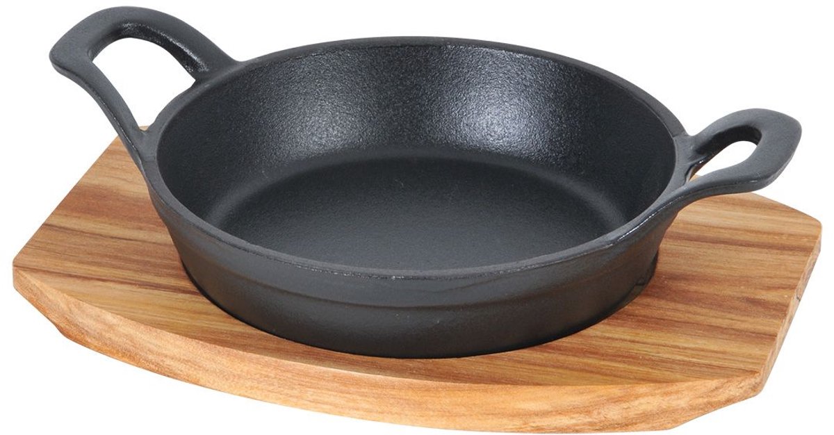 Blackwell Serveerpan Cast Iron Zwart - Set van 2 ø 15 cm - Gietijzer - Geschikt voor oven en BBQ