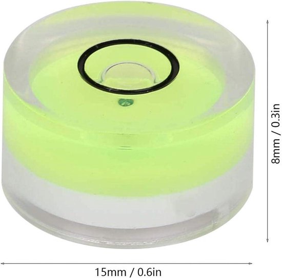 5 stks 15 mm ronde waterpas Mini niveau Bubble meetinstrument voor weegschaal