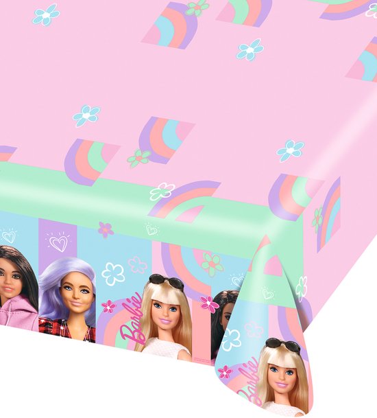 RIETHMULLER - Plastic tafelkleed Barbie Sweet Life 120 x 180 cm