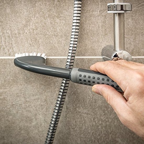 Tegel Grout Reinigingsborstel met ComfiGrip Handvat - Metallic Grafiet 27 cm van Merkloos	 — afbeelding 4
