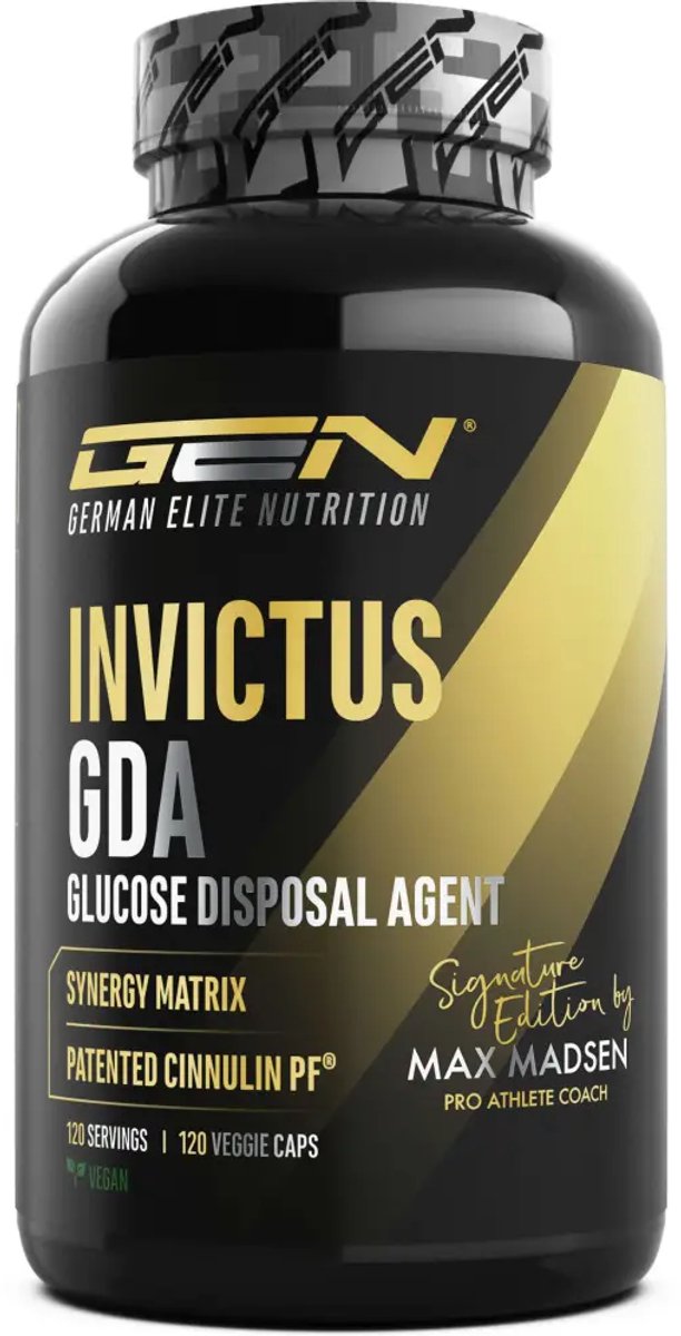 GEN Invictus GDA - Glucose Disposal Agent - Berberine HCL, Cinnulin PF®, Gymnema & Alpha-Liponzuur - Ondersteunt Glucosestofwisseling & Insulinegevoeligheid - 120 Vegan Capsules