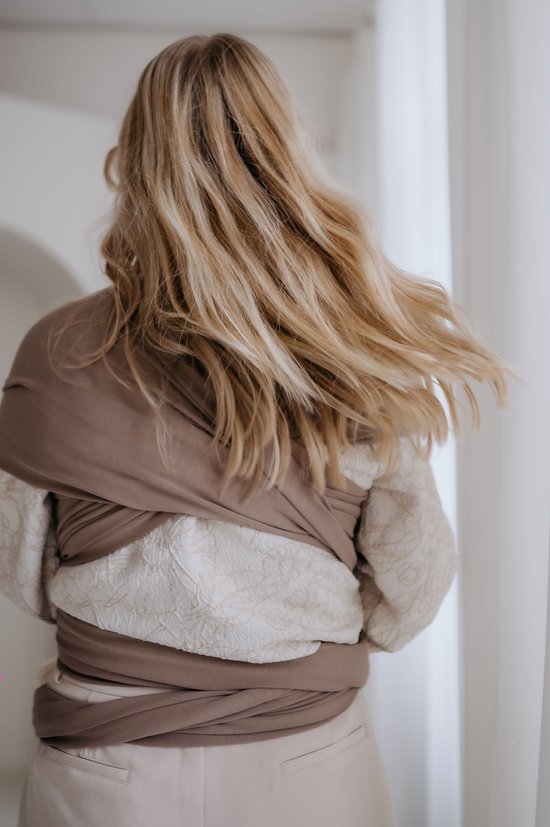 Rekbare draagdoek - Pure Baby Love - Taupe van Pure Baby Love — afbeelding 2