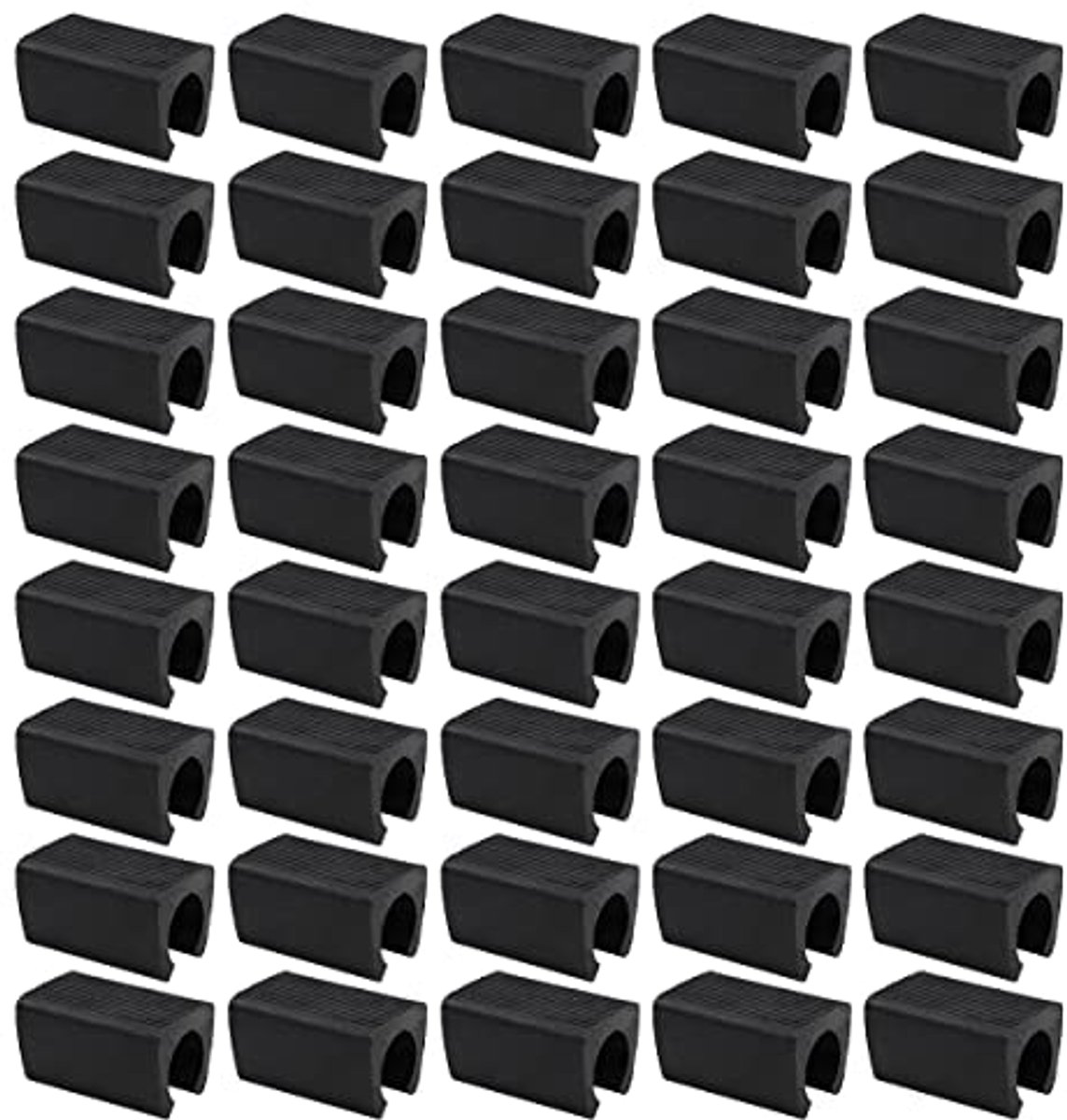 Antislip Stoel Voet Caps - 40 Stuks Vloerbeschermers voor Metalen Stoelen - U-Vormige Bescherming - 14mm Diameter