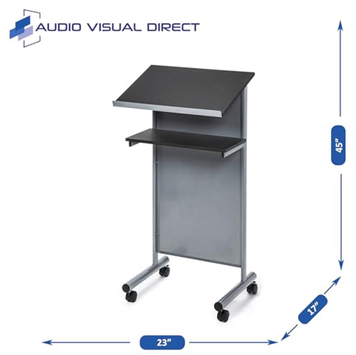 Mobiele Sprekerstand met Opbergruimte - Compacte Bureau voor Laptop en Presentaties