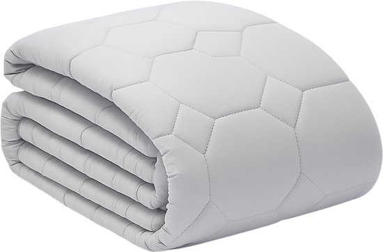 HappyBed Dekbed zonder overtrek 240x220 - Bedrukt dekbed zonder hoes - Hoesloos Dekbed met Print - Wasbaar - Lits Jumeaux - Grijs