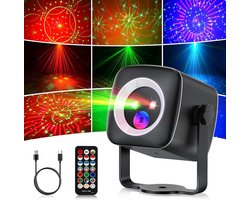Discobal, muziekgestuurd, discolicht, partylicht, 60 verschillende patronen, stroboscoopeffect, partylicht met afstandsbediening en 2 m USB-kabel voor familie, feesten, clubs, verjaardagen，Kerstmis