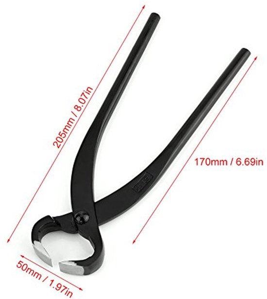 Duokon root cutters 205mm Bonsai root cutter Professional Manganese Steel Alloy Concave Bonsai Tools — afbeelding 4