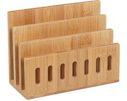 Doodadeals® - Brievenhouder – Posthouder – Brievenstandaard - 13x18x8 cm – 3 vakken – Hout