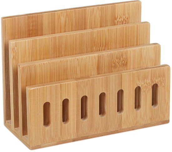 Doodadeals® - Brievenhouder – Posthouder – Brievenstandaard - 13x18x8 cm – 3 vakken – Hout