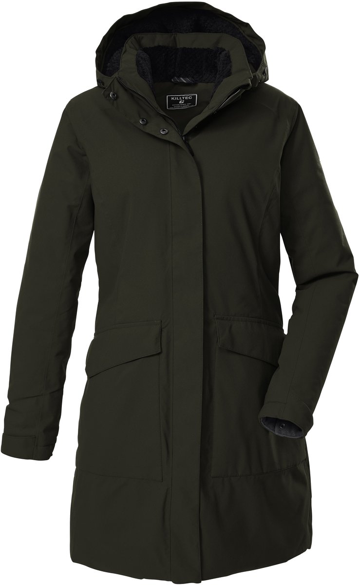 Killtec KOW 18 Women Parka Winterjas Parka Dames Donker Groen