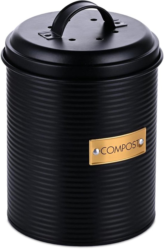Gft-afvalbakje - 2,5 liter - met geurfilter - aanrecht