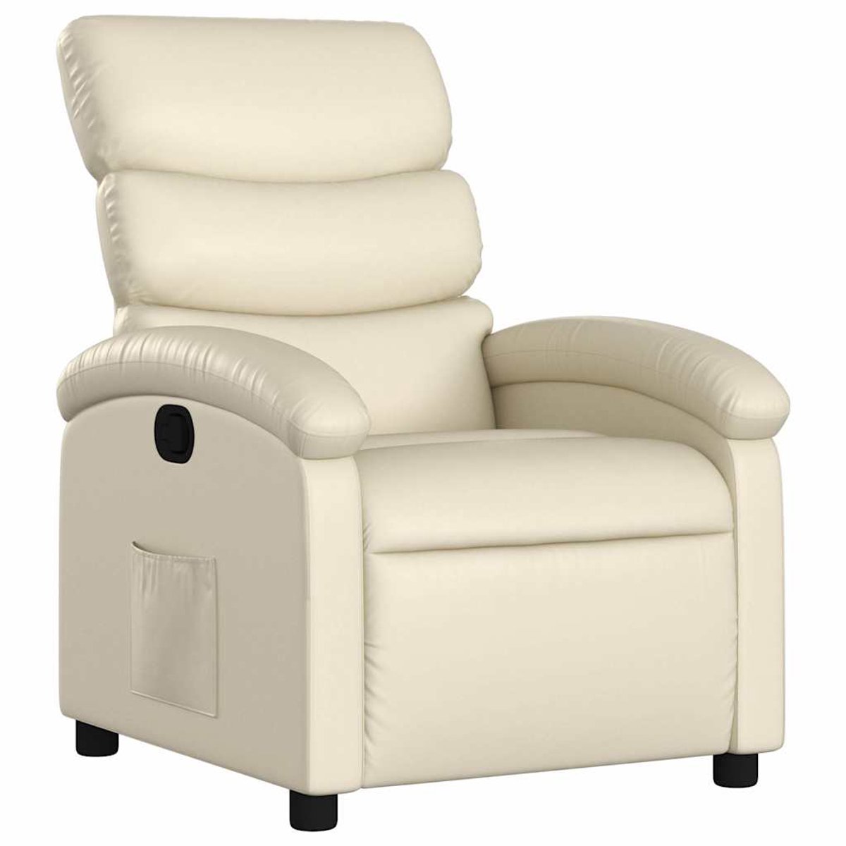 vidaXL Fauteuil - verstelbaar - kunstleer - crèmekleurig