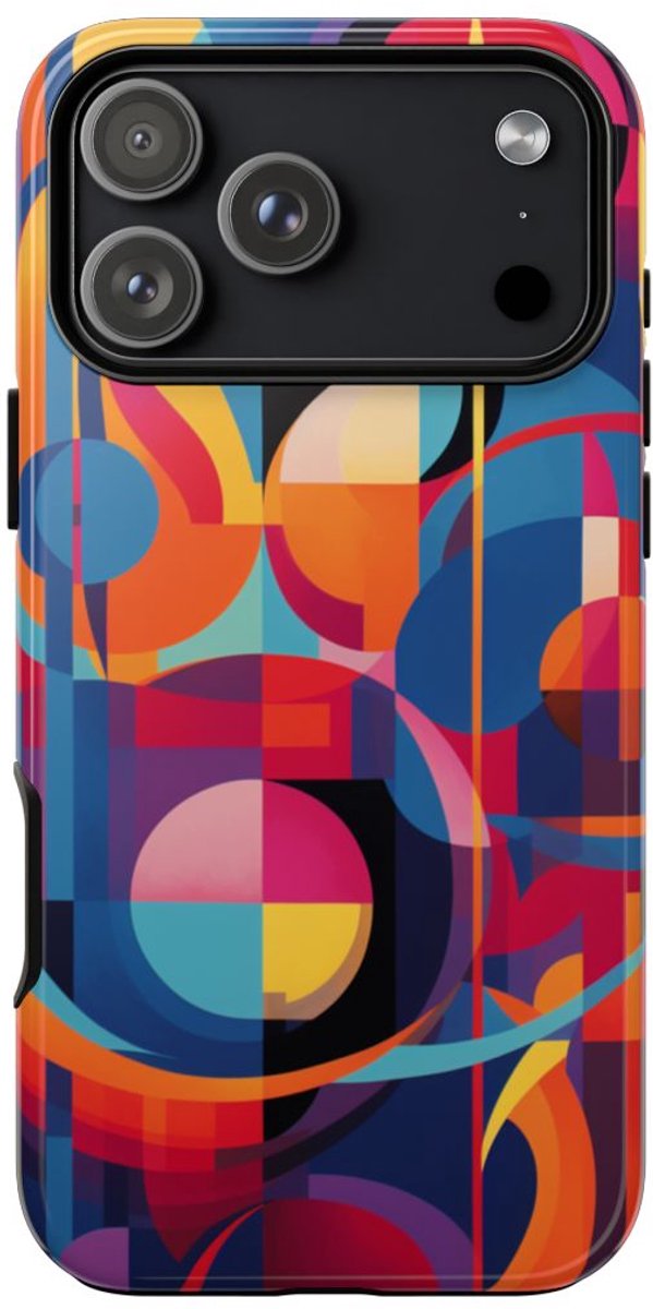 Vrolijke Geometrische Abstracte Kunst – Telefoonhoesje Geschikt voor iPhone 17 Pro Max