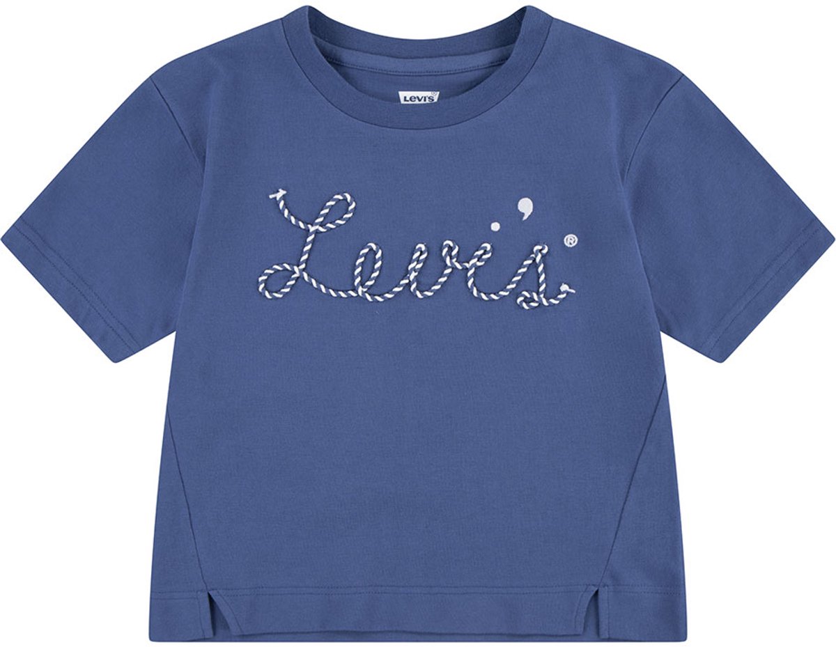 Levi´s ® Kids Meet And Greet T-shirt Met Korte Mouwen 12 Years Kinderen Marineblauw