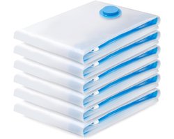 Opbergzakken Vacuum 6 stuks (70x50 cm) - Ruimtebesparend voor kleding, dekbedden en reisspullen - Herbruikbare luchtdichte opslagzakken