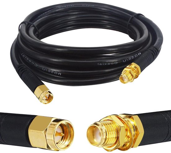 RP-SMA mâle vers RP-SMA mâle 30cm RG58/U câble coaxial | Acheter sur