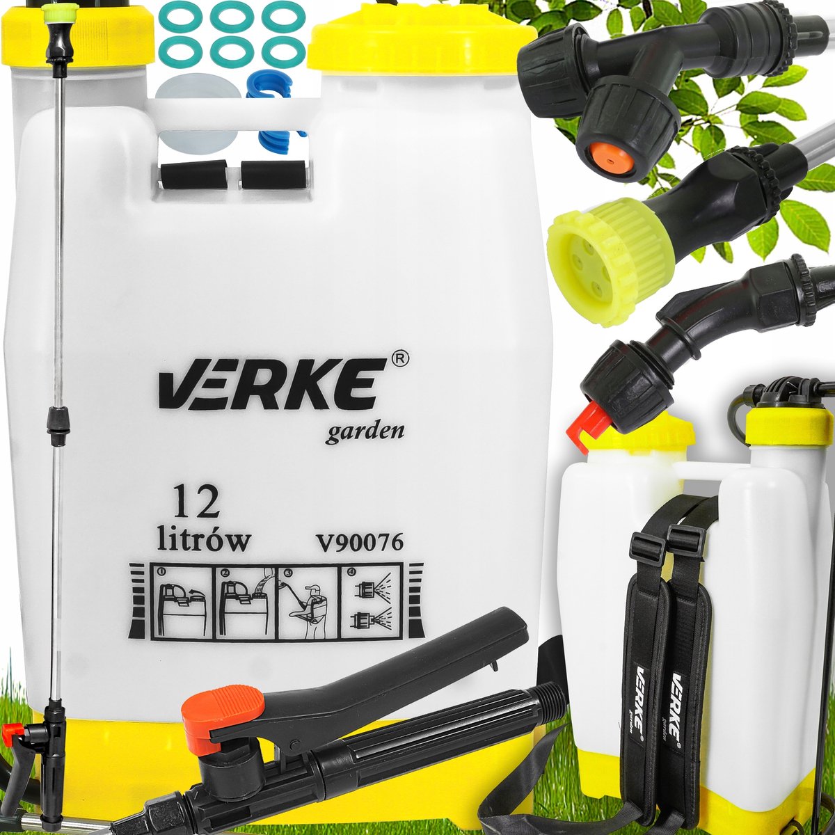 Verke Drukspuit Rugzak 12L - Tuin & Agrarisch Gebruik