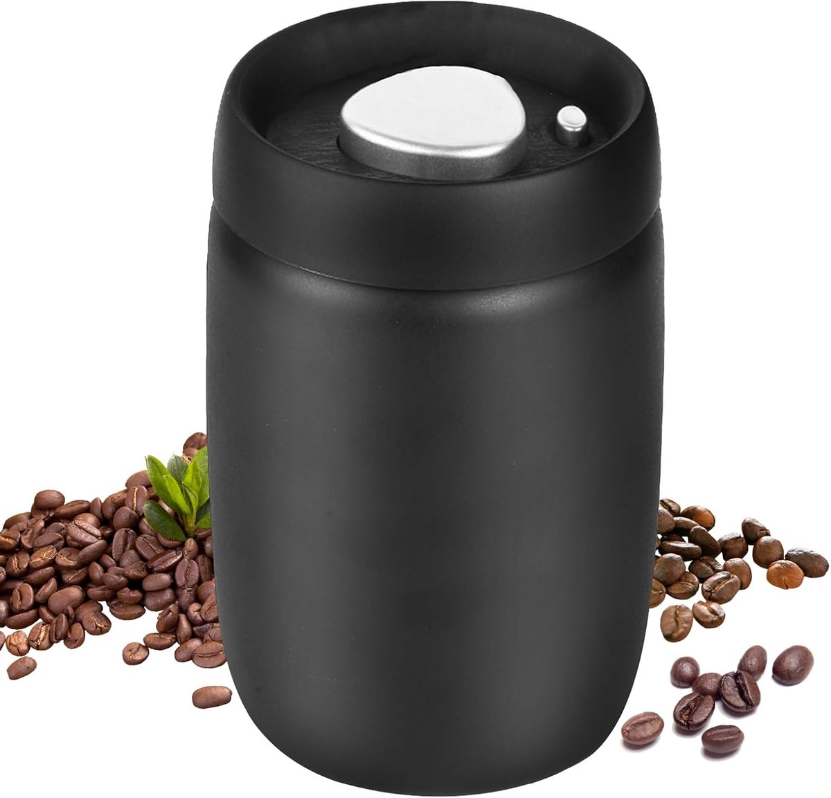 TTLUOKER® 304RVS Vacuüm Koffieblik [1200ml] - BPA - vrijLuchtdichte Koffiebewaarblik met Handpomp - Bewaar Koffiebonen & Gemalen Koffie Vers - Modern Design voor Keuken of Barista