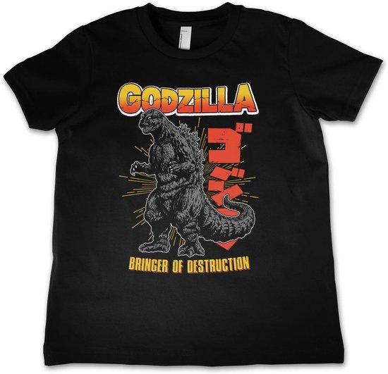 Godzilla Kinder T-Shirt Bringe Of Destruction Kids Tee TH-12-GZA002-DTF547 Black-8 Jahre