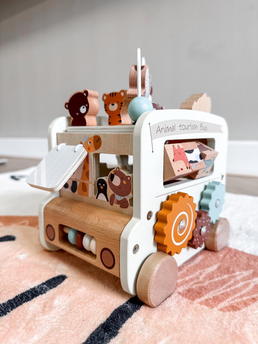 Speelkubus Bus – Motorische Ontwikkeling & Stimulerend Speelplezier voor Baby’s en Peuters
