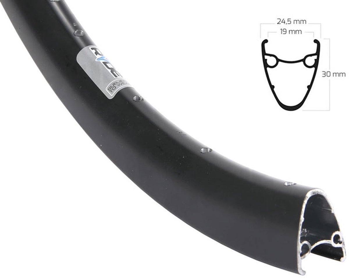 Velg Ryde Dutch 19 - 28 / 622 x 19C aluminium 36 gaats disc - zwart