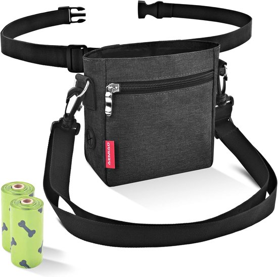 Floxik Premium voederzak, praktische allrounder-snoepzak voor honden, traktatietas voor hondentraining en puppyopvoeding