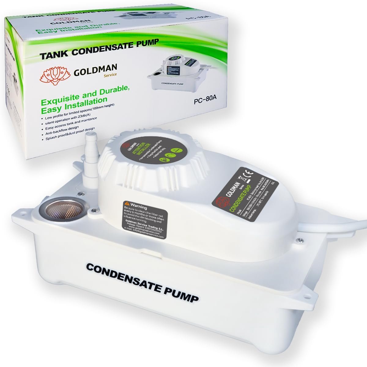 Automatische condensaatpomp voor airconditioning - Stil en efficiënt, 80 liter/uur waterafvoer