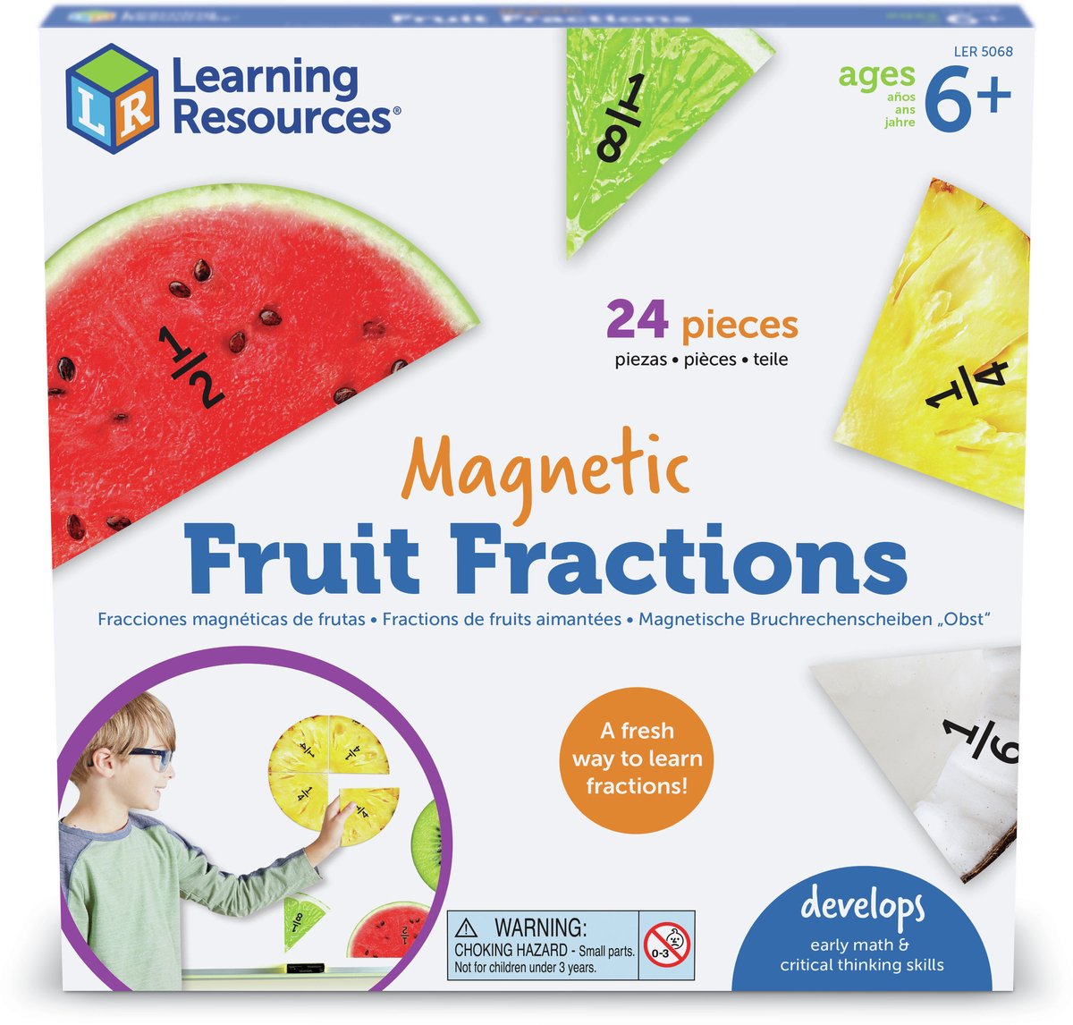 Learning Resources Magnetic Fruit Fractions - 3+