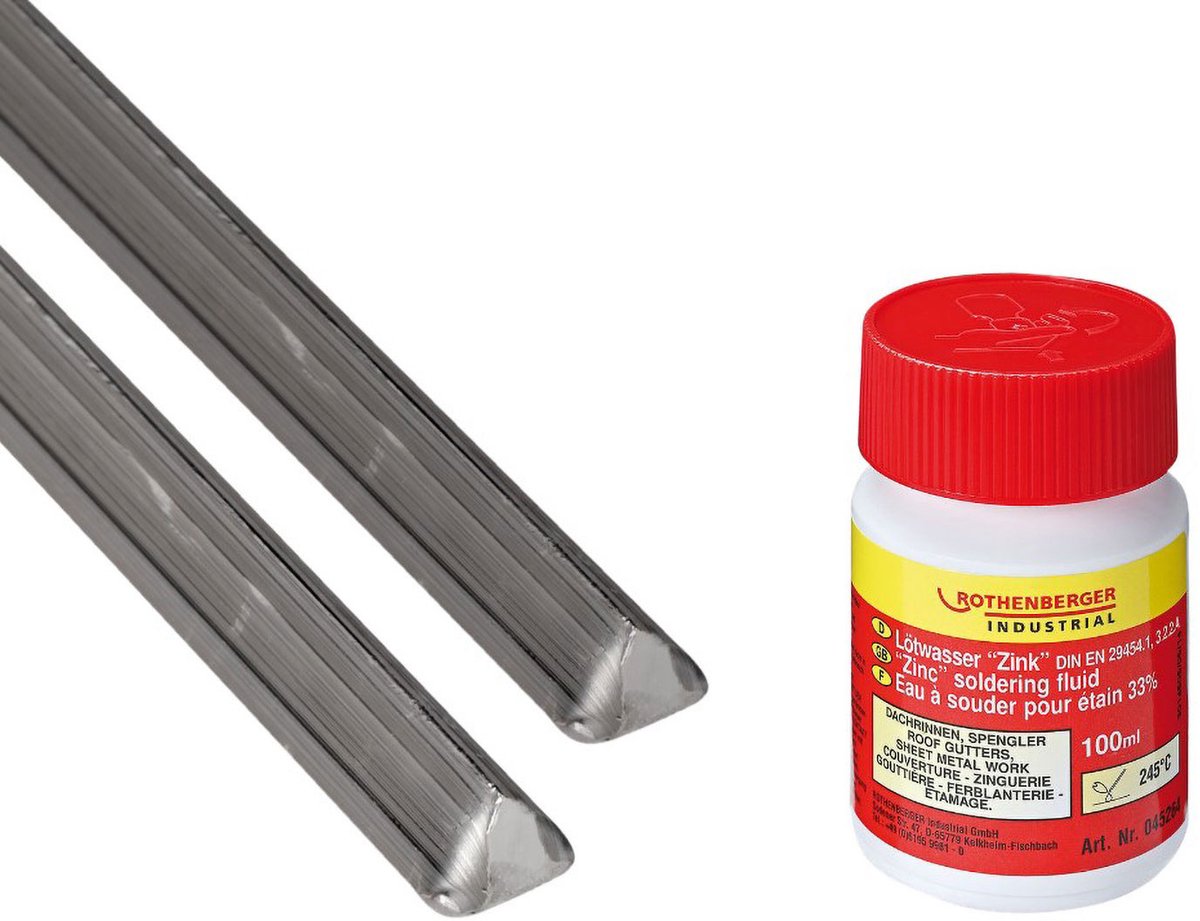 ROTHENBERGER Industrial Set Stangensoldeer 100 g met soldeerwater 100 ml - 1500004954