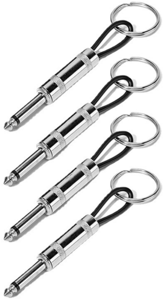 EXCITAT Sleutelhanger voor aan de muur - Gitaarsleutelhanger - Gitaarversterkersleutelhanger - Muurhaak - 4-delig - Zilver