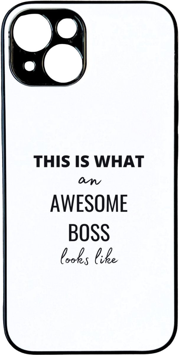 Hacebo® - this is what an awesome boss looks like telefoonhoesje - Collega - cadeau collega - telefoonhoesjes - cadeau - cadeau werkgever - baas - hoesje geschikt voor iPhone 14