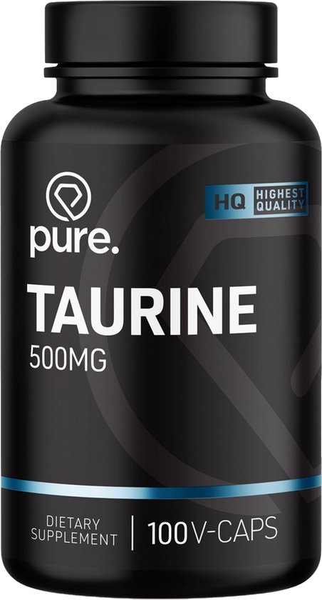 Pure. Taurine – 100 v-caps – 500mg – aminozuren – fitness supplement