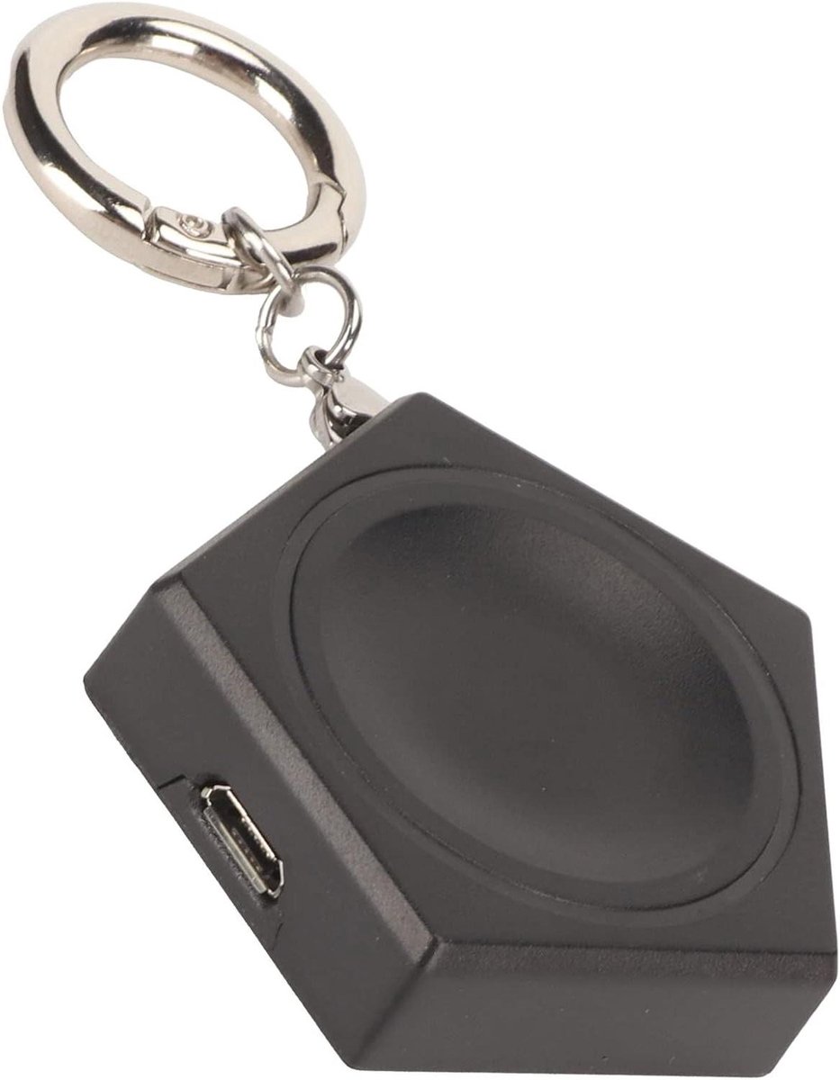Allecto plus - Draagbare draadloze oplader met magnetische sleutelhanger voor Huawei-horloge - zwart - geschikt voor diverse Huawei modellen. Hedendaagse technologie.