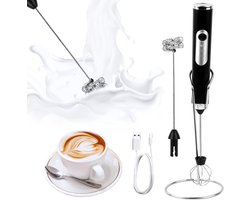 Elektrische Melkopschuimer RVS met USB-Oplaadbaar Ontwerp voor Koffie en Cappuccino