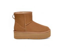 Ugg - Laarzen Cognac Ugg W Classic Mini Platform Enkellaarzen Cognac 1134991