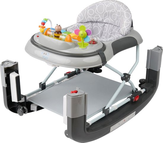 3-in-1 loopstoel met schommelfunctie en speeltjes - Loopwagentje met muziek en geluid voor baby's - Verstelbaar voor groeiende kinderen — afbeelding 4