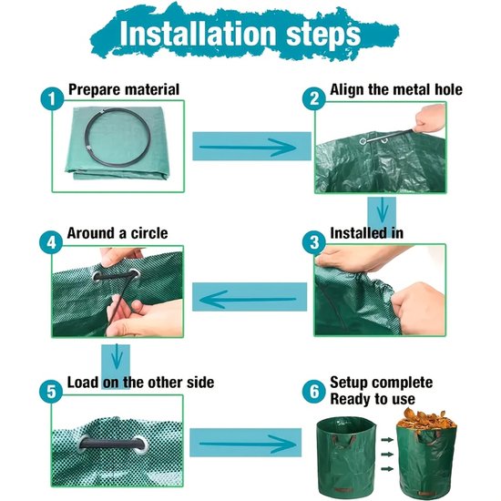 Livé® Extra Grote Bladzak 200L - Sterke Tuinafval Tas met Handgrepen van Livé® — afbeelding 2