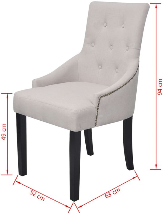 2-delige set Eetkamerstoelen met Gestoffeerde Zitting en Rugleuning Gestoffeerde Stoelen voor de Keuken - Costway