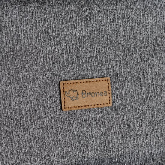 BRONEA® EXQUISE 2.0 Luxe multi-functionele kinderwagen 3 in 1 incl. Autostoel - MATRAS, Buggy, Luiertas, Voetenwarmer, Regenhoes, Muggen net & Zonneklep - grey/grey van Merkloos — afbeelding 2