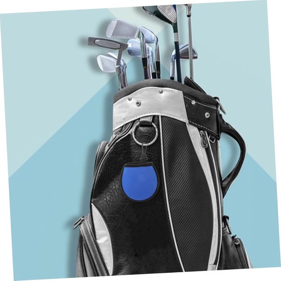 Golftassen - Golfbal washer - Golf Ball Cleaner - Polyester - Golfreinigingshanddoek - Met Haken - Draagbaar - 18.5*9cm - Blauw van Merkloos — afbeelding 5