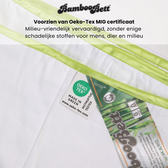 Bamboo Bett - 100% Bamboe zomerdekbed - Heerlijk Koel & Fris bamboe dekbed - Licht, soepel, absorberend, ventilerend zomer dekbed - 260x220 cm Lits-Jumeaux