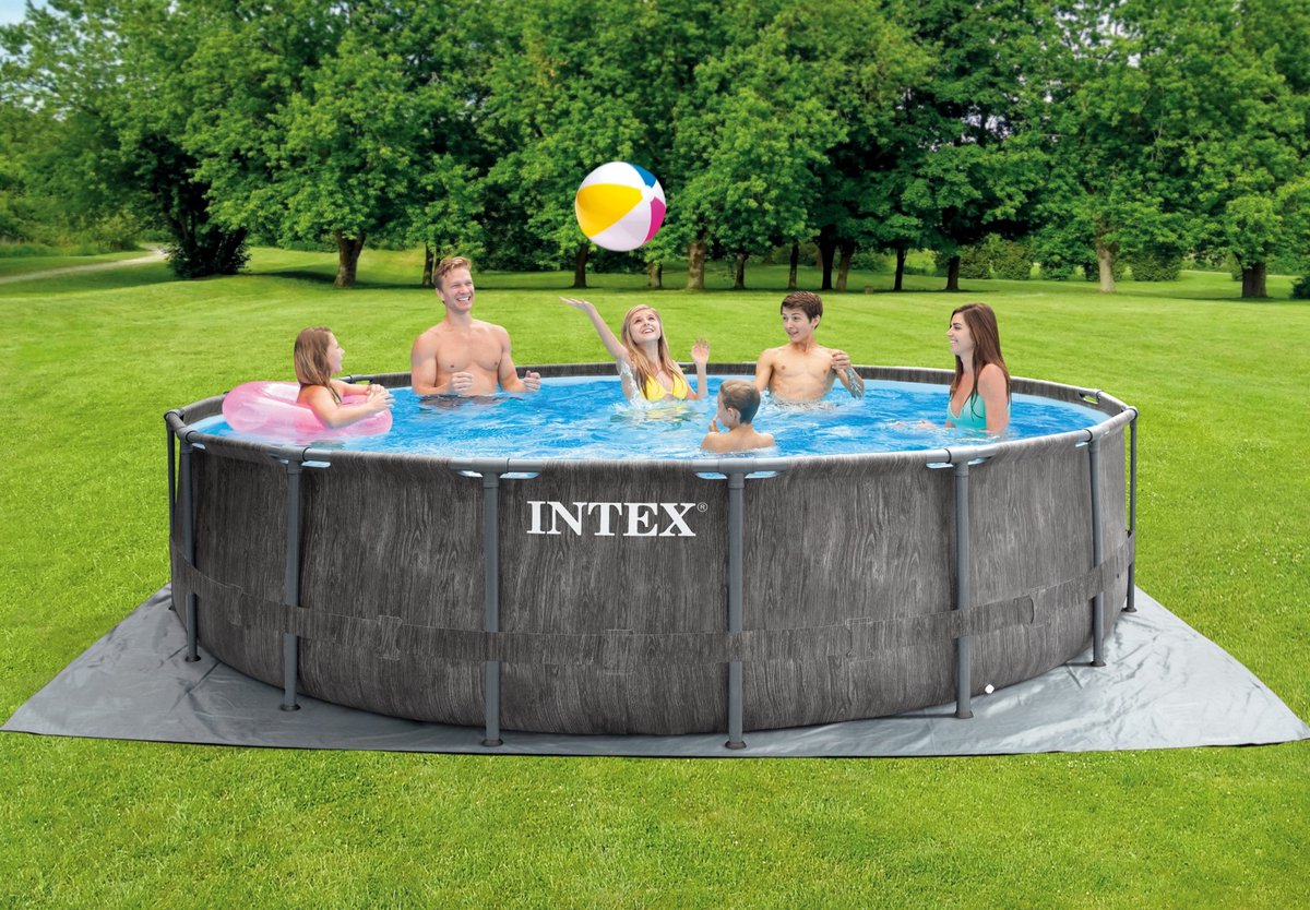 Intex Greywood Prism Frame zwembadset met filterpomp - Ø 457 x 122 cm