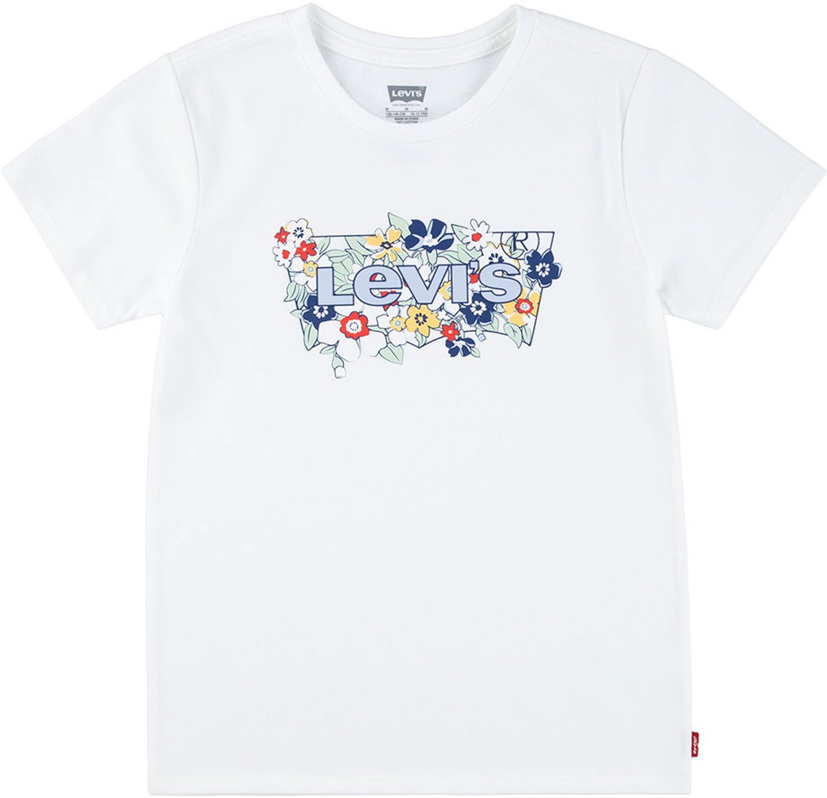 Levi´s ® Kids Batwing Fill T-shirt Met Korte Mouwen 12 Years Meisje Wit