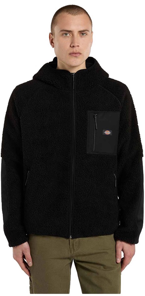 Dickies Central High Pile Sweatshirt Met Rits M Man Zwart