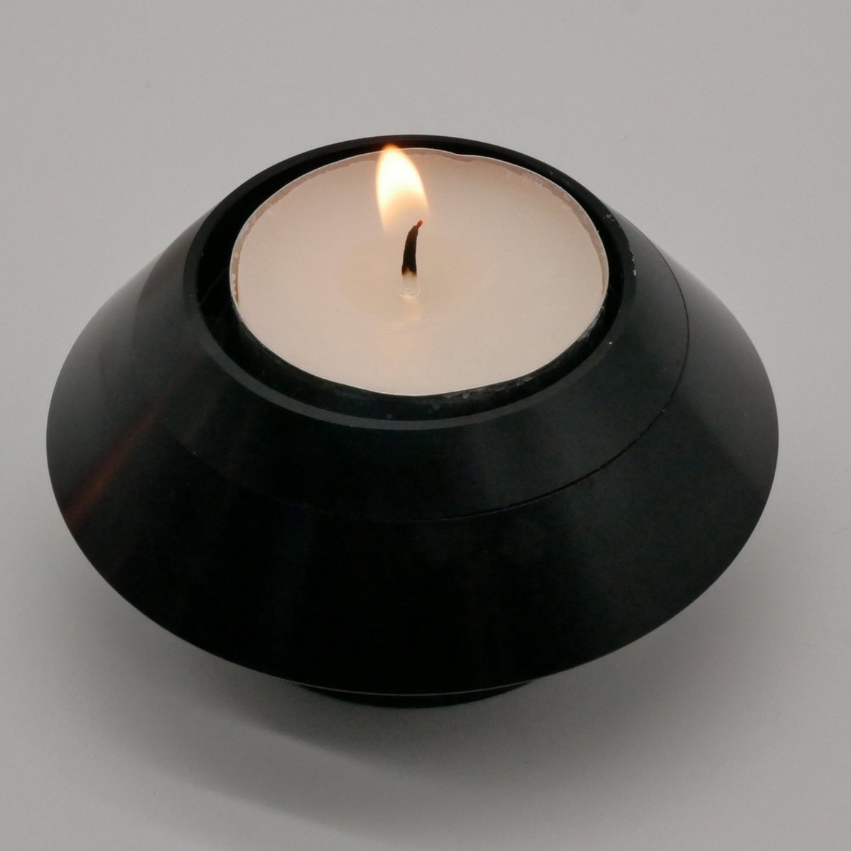 Mini urn - Waxinelichthouder - Zwart - Kaars