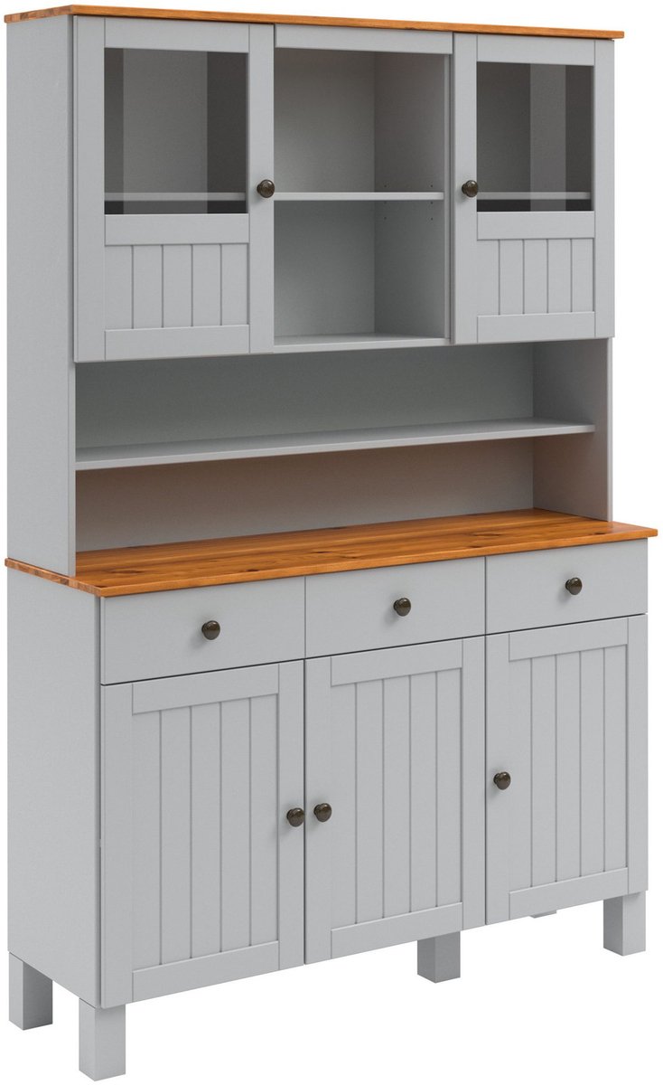 Notio Living Alby-II-Buffetkast - 5-deuren 3-laden - Grijs